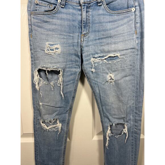 Rag & Bone Denim Distressed Jean Mid Rise Y2K Revival 90s 2000s Designer Kidcore - Picture 2 of 7